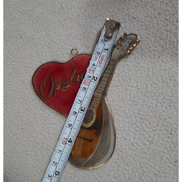 Vintage Opryland Shell Window Sun Catcher Ornament Guitar Bandurria - Picture 6 of 7